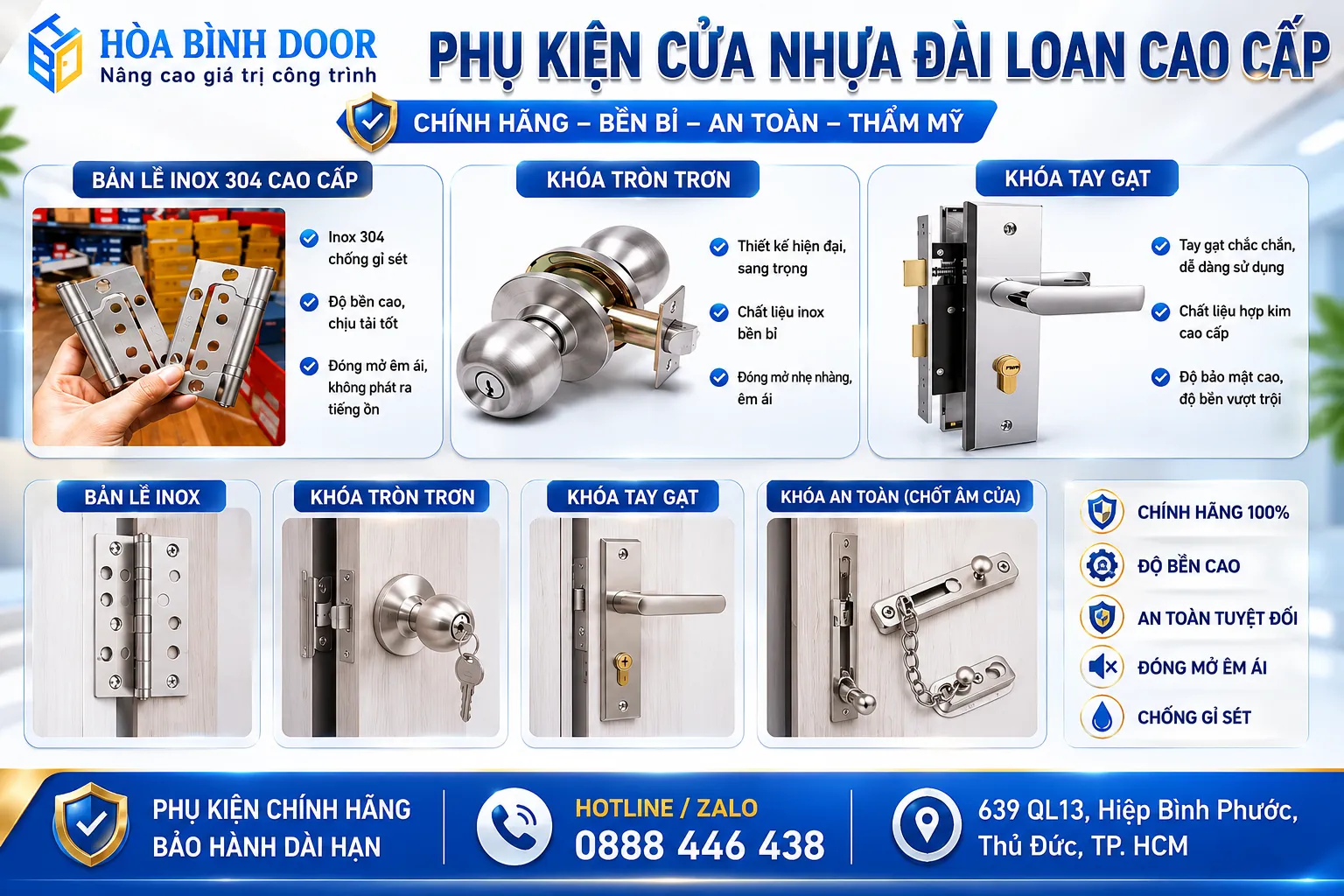 báo giá cửa nhựa đài loan