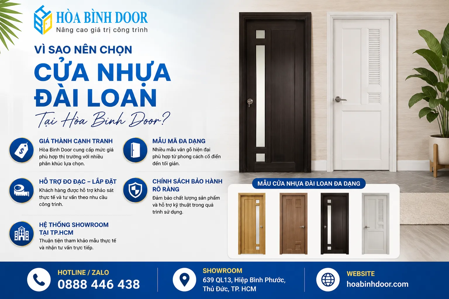 báo giá cửa nhựa đài loan
