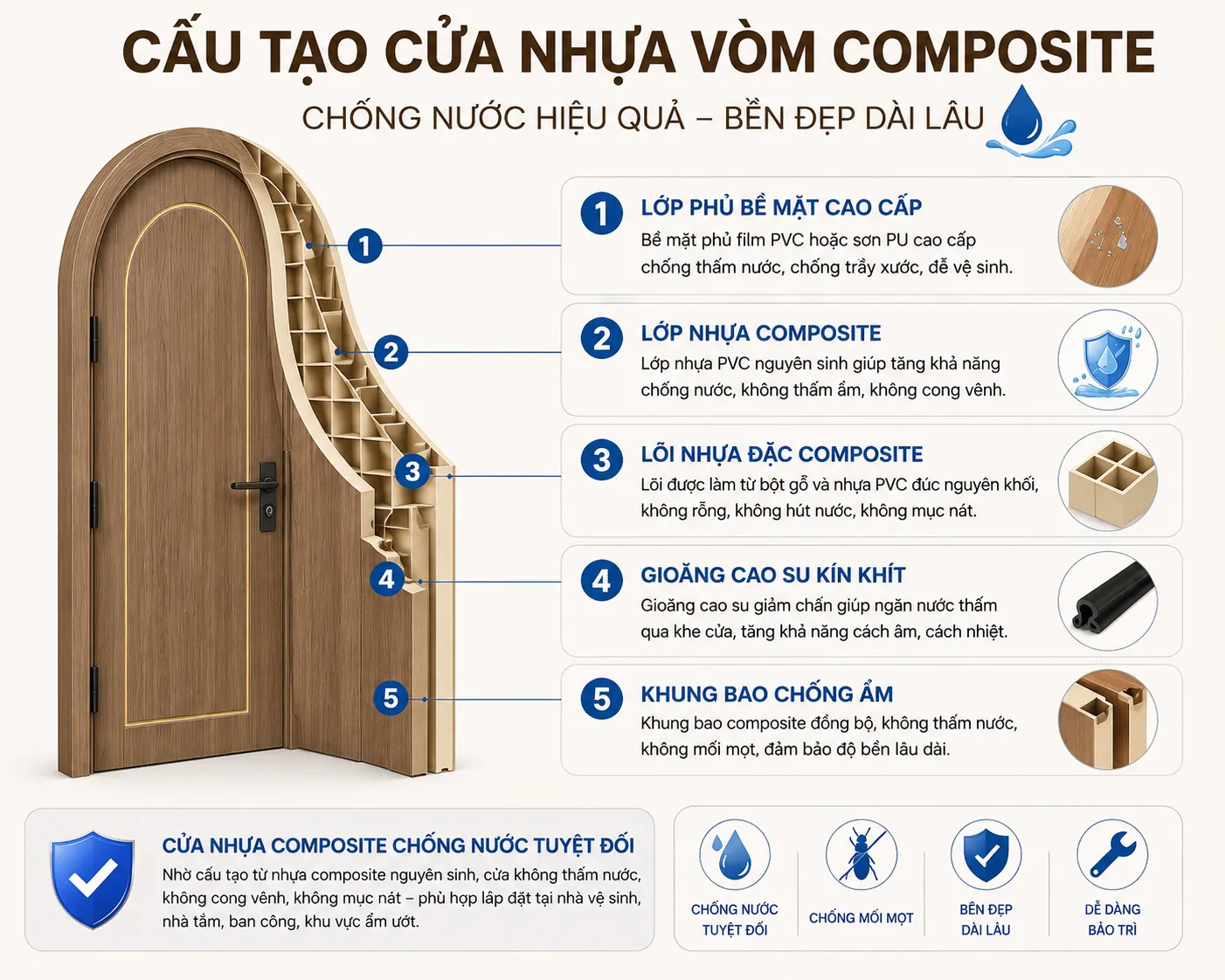 Giá Cửa Nhựa Vòm Composite Tại Phường Phú Nhuận
