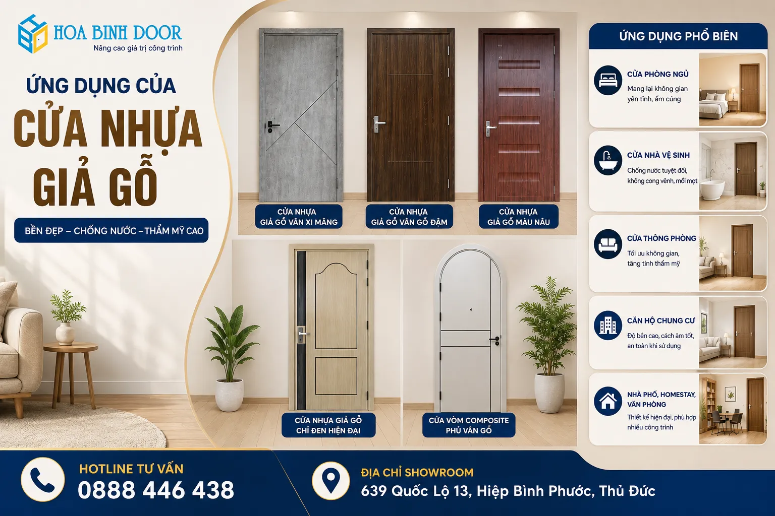 giá cửa nhựa giả gỗ