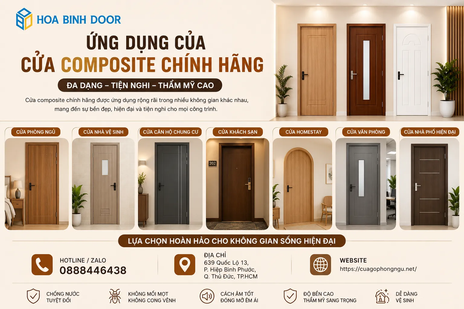 cửa composite chính hãng