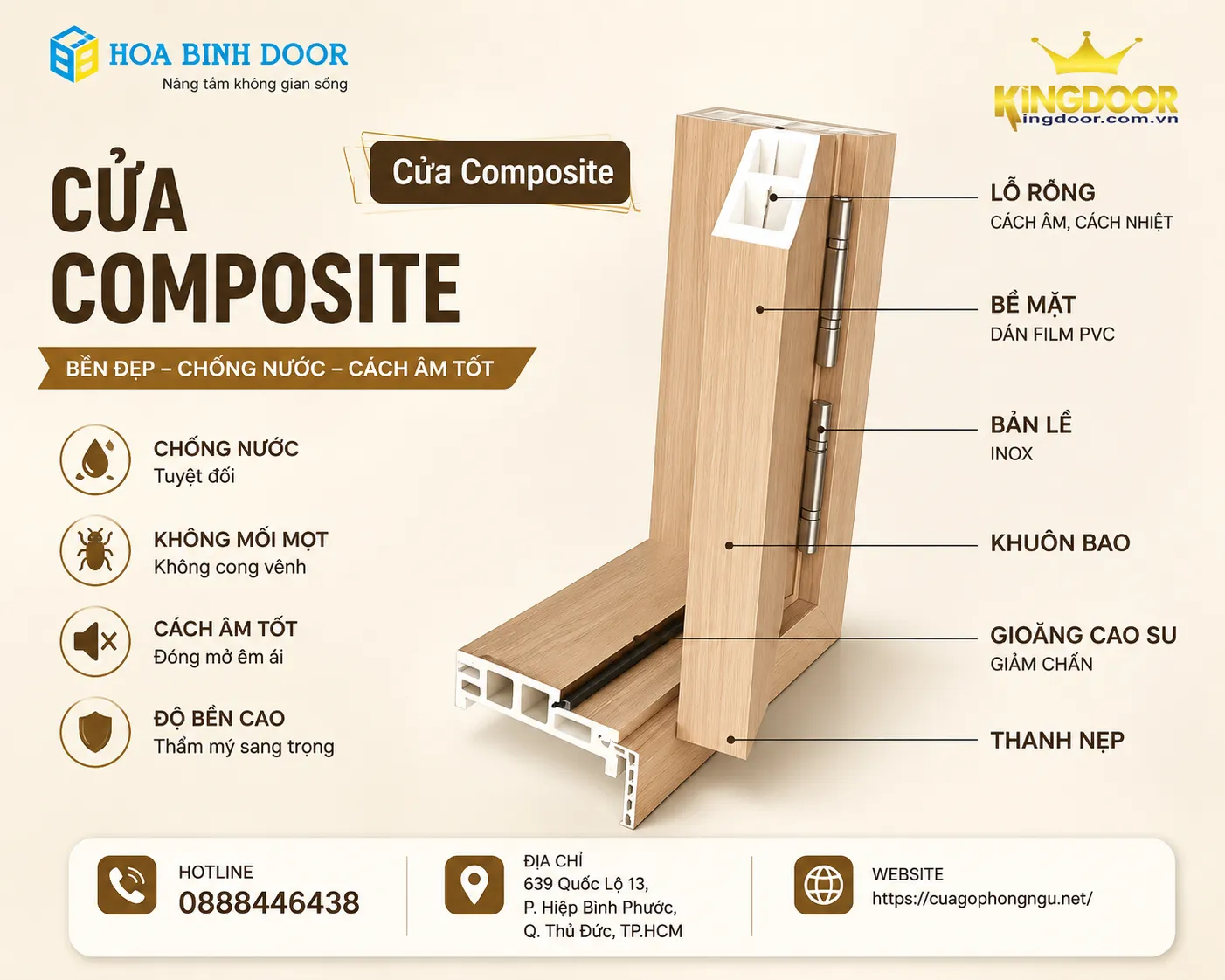 cửa composite chính hãng