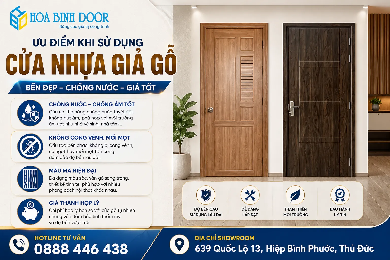 giá cửa nhựa giả gỗ