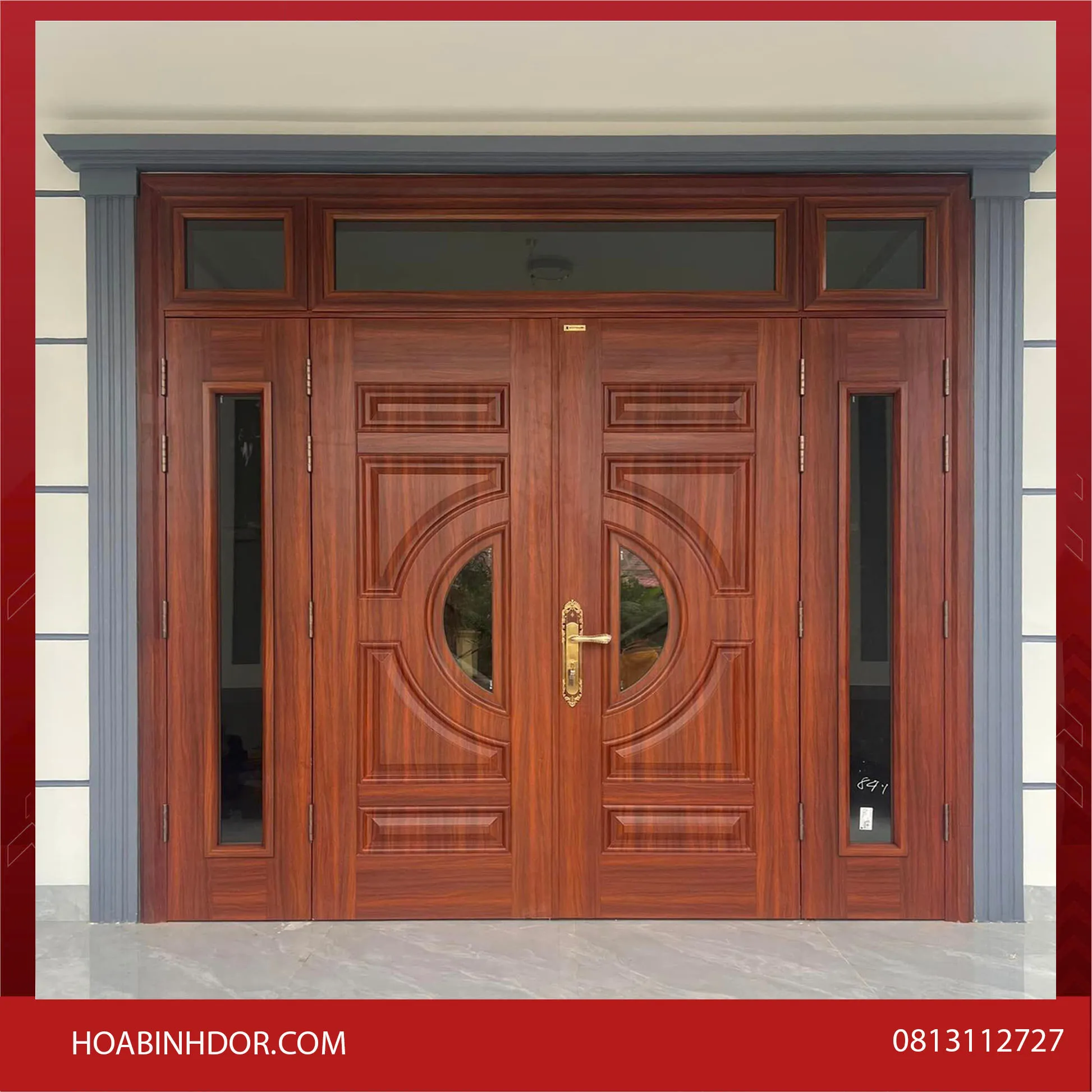 Cửa Thép Vân Gỗ Tại Phường Sài Gòn - Hòa Bình Door