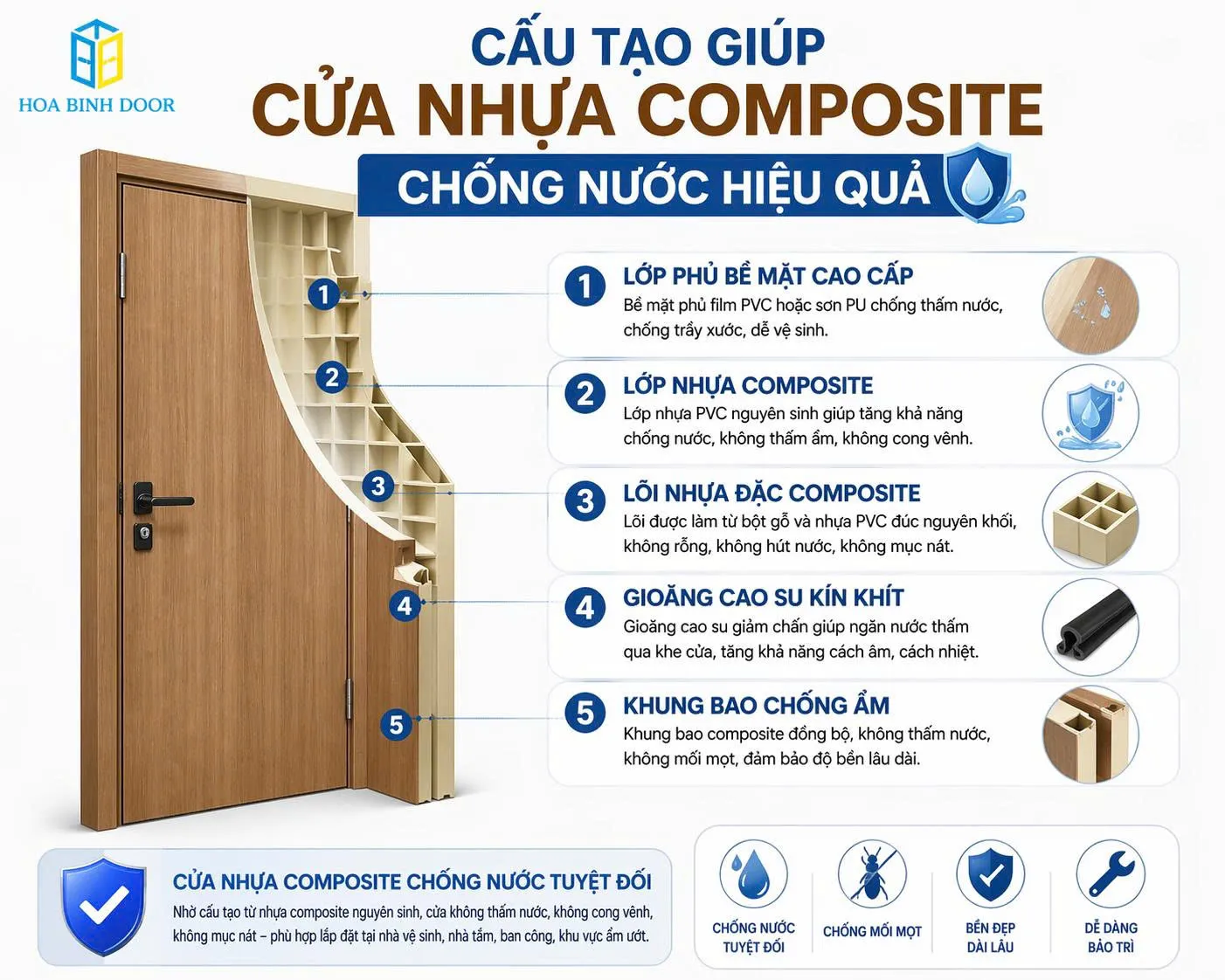 giá cửa composite mới nhất