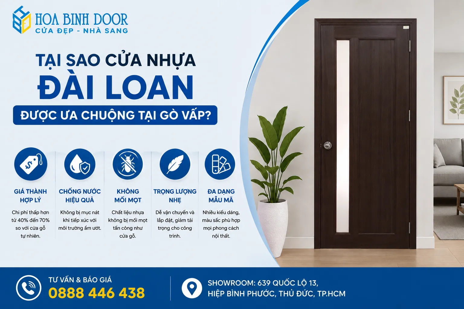 báo giá cửa nhựa đài loan