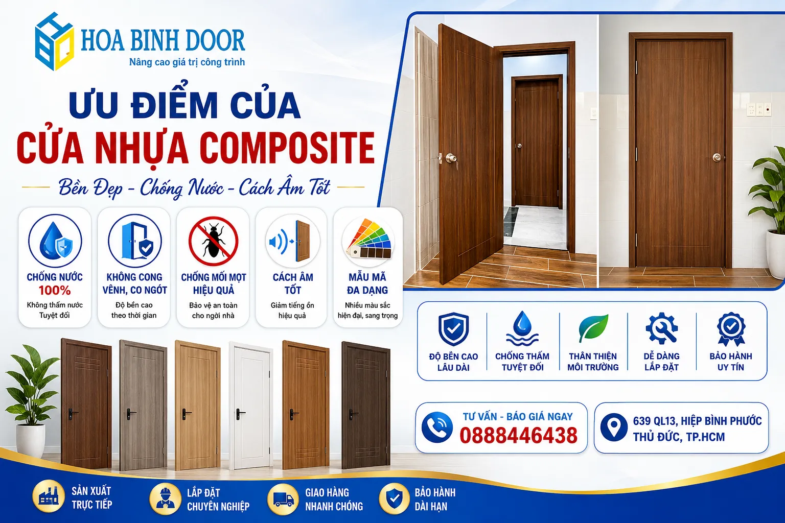 báo giá cửa nhựa composite