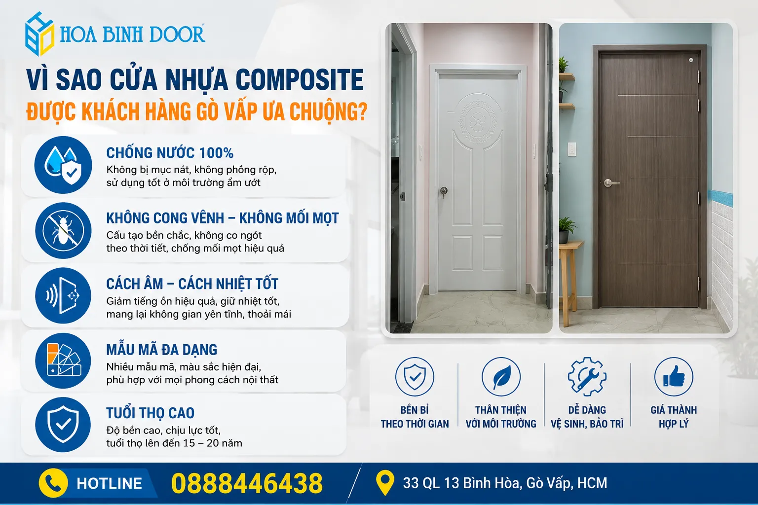 cửa nhựa composite tại gò vấp
