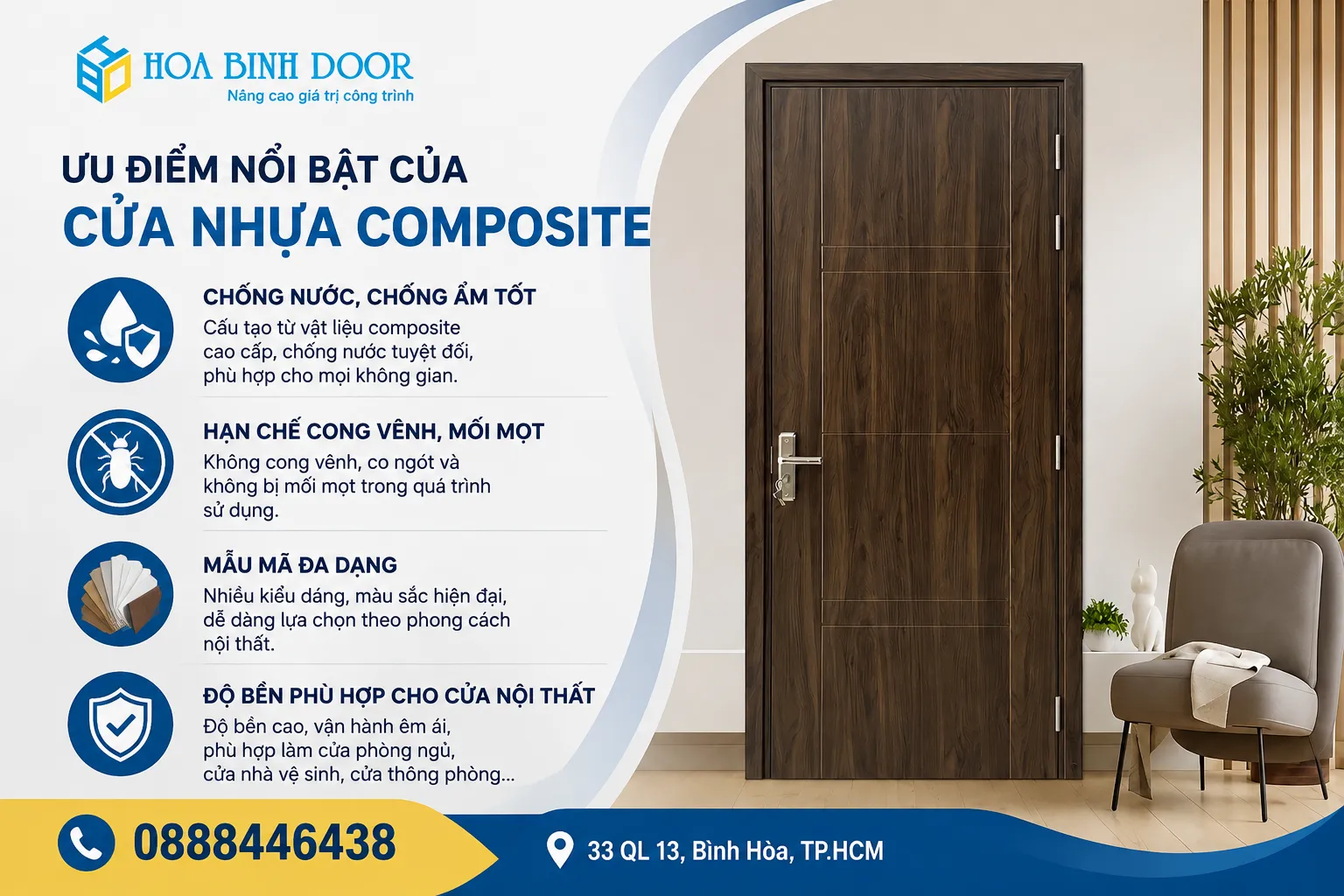 báo giá cửa nhựa composite tại phường tân hòa