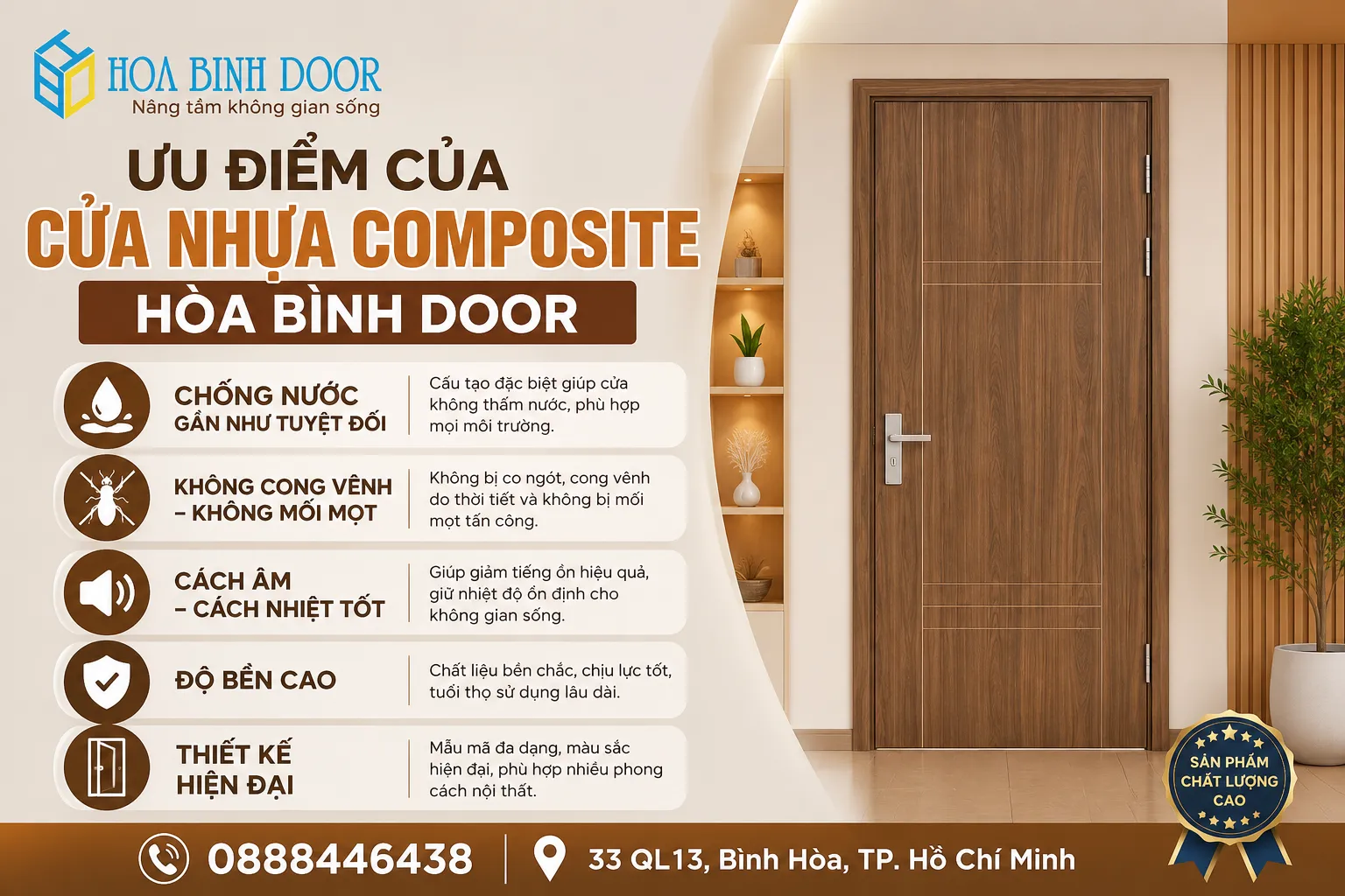 cửa nhựa composite hòa bình door