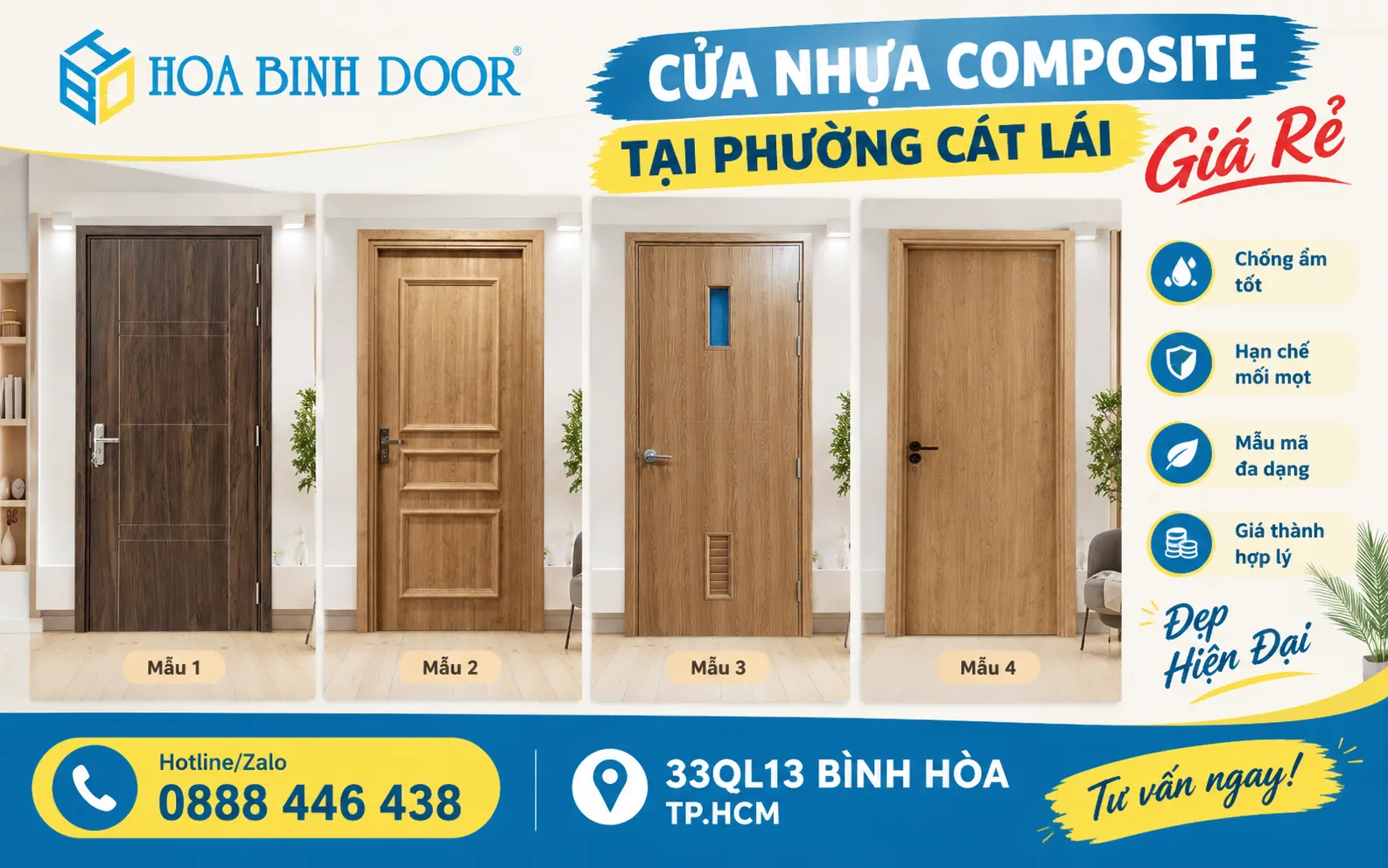 cửa nhựa composite tại phường cát lái